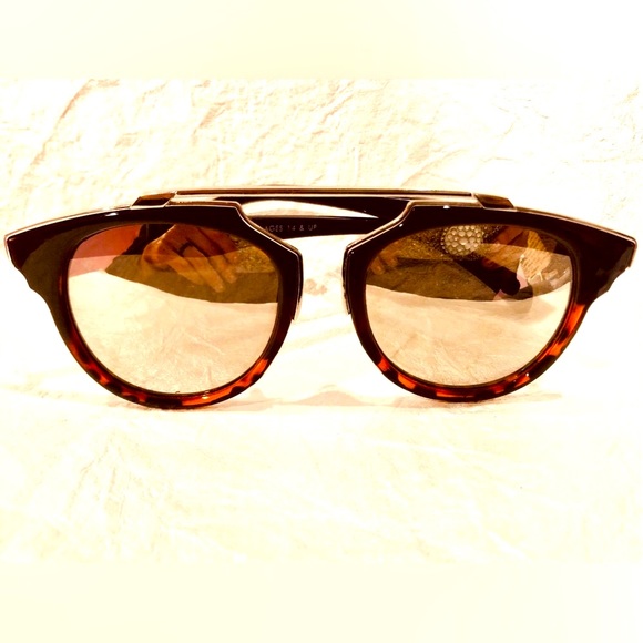 EXPRESS full rim aviator mirrored sunglasses size OS NWOT - Picture 3 of 10